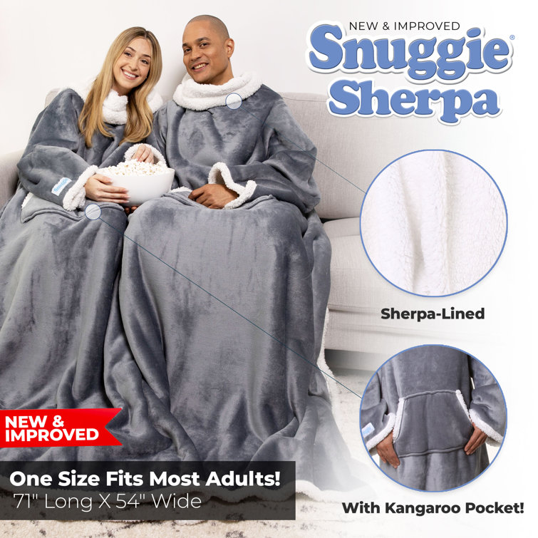 Fleece lined snuggie hot sale